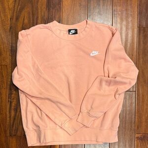 Nike Girls Peach Crewneck Sweatshirt YM